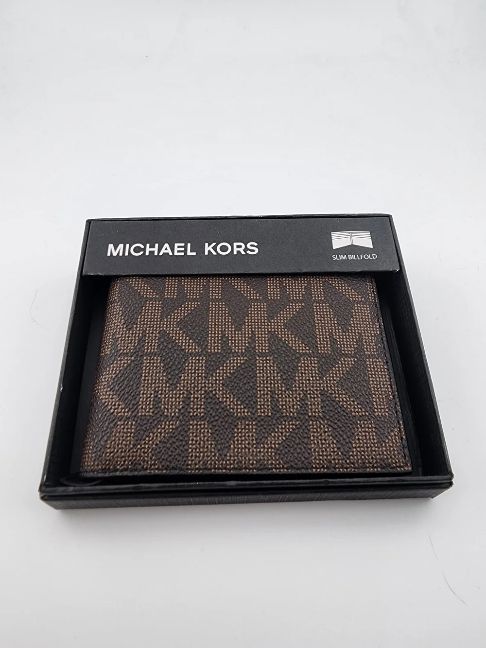 Michael Kors Brown Logo Slim Bifold Wallet